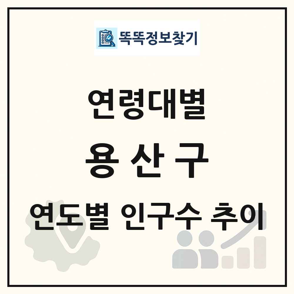용산구 생애주기별 인구수 링크 그림